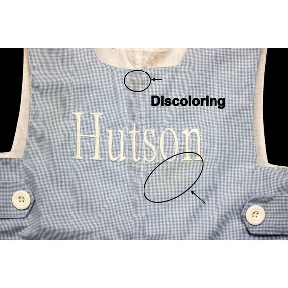 Remember Nguyen Blue Plaid Jumper Boys Hutson Spring Easter Summer Tank Straps - Picture 3 of 6